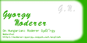 gyorgy moderer business card